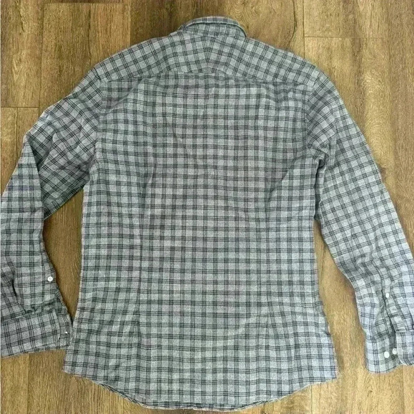 Charles Tyrwhitt button up shirt. Men’s size medium, extra slim fit. Blue plaid. - Picture 6 of 6